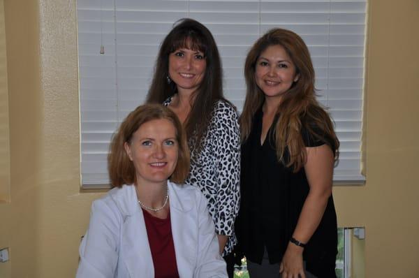 Our amazing staff:  Beatriz and Joy. They are so attentive and caring to our patients!