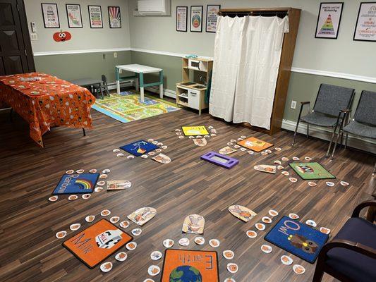 Room set up for a toddler group