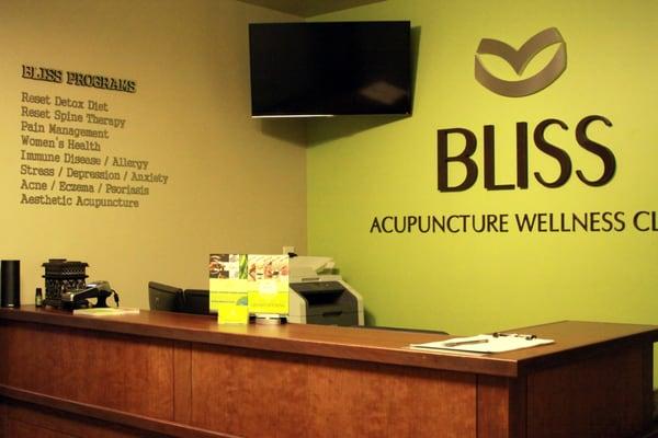 Front Desk of Bliss Acupuncture