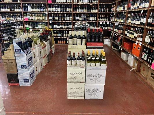 Wide range of wines selection