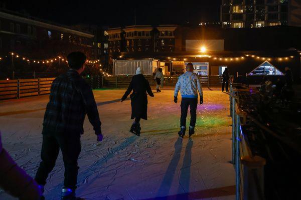 Rooftop ice skating!