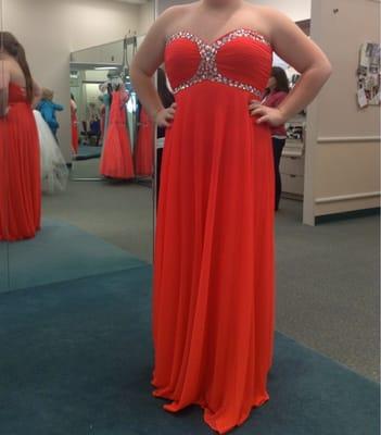 The dress that I ended up purchasing thanks to the helpful staff of David's Bridal! Can't wait to wear it to prom!