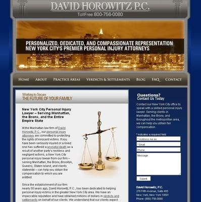 Experienced New York City, Manhattan Personal Injury Attorney | David Horowitz, PC