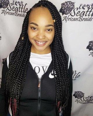 $150
Jumbo triangle boxbraids