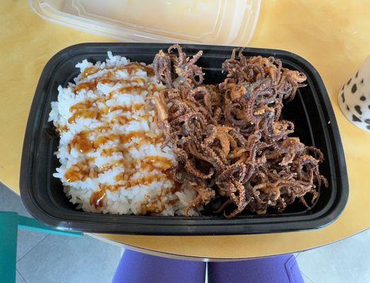 fried octopus bowl