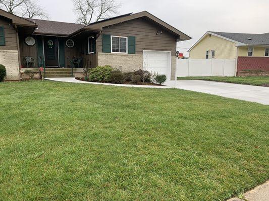 Driveway and walkway