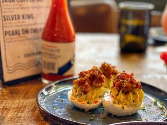 Bacon Jam Devil Eggs