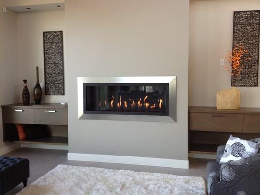 Cutting Edge Linear Contemporary Fireplace