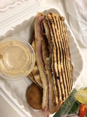 Panini of the day, chicken cutlet, Ham and swiss