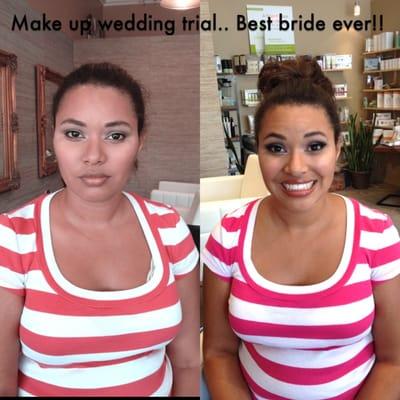 Bridal trial make up