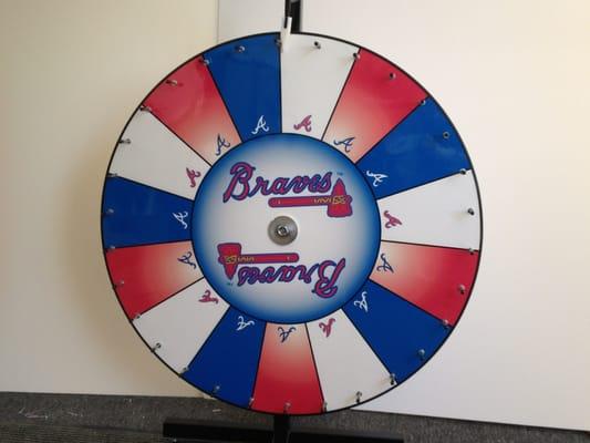 36" Custom Promotional wheel for the  Atlanta Braves