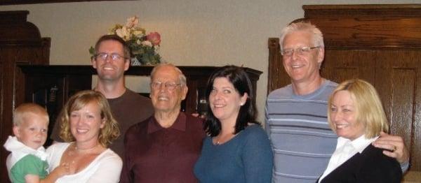 The entire Gibson family at a special birthday in Toronto.