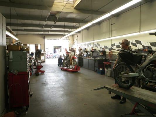 Main Shop Area Bike Hoists