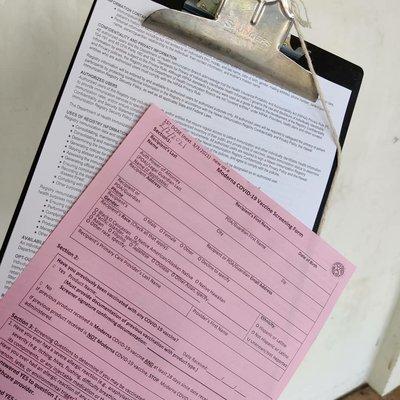 Information sheets and Screening Forms were efficiently distributed upon arrival