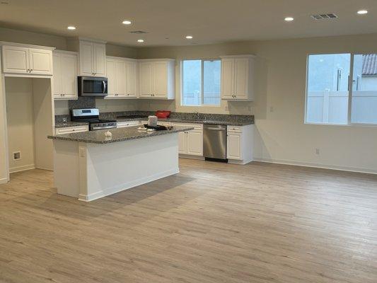 Great room/kitchen area.