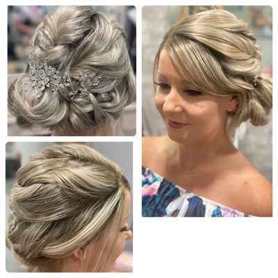 Beautiful wig Zara by Jon Renau. Updo done for a wedding by our stylist Michelle.