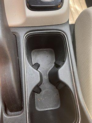 Cup holder not cleaned