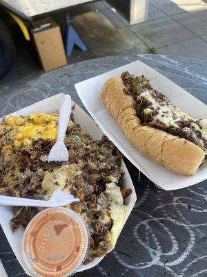 Philly Cheese Steak On Fries ( Plate ) Philly Cheese Steak With French Fries (no fries)