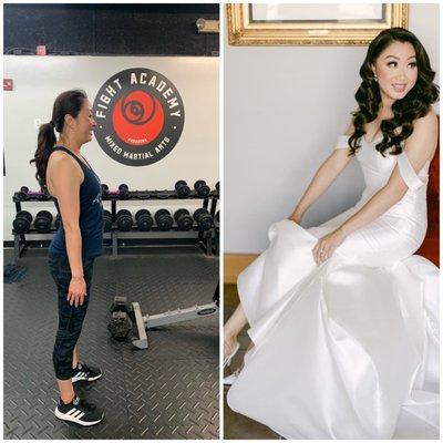 Trained for the wedding date. Hit our goals for the perfect dress fit