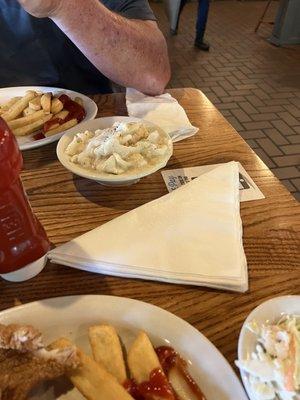 Burger catfish fries yummy