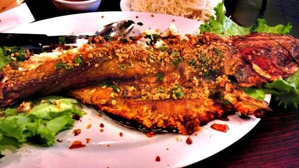 Ca Nuong (baked cat fish)