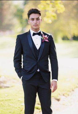 Our Handsome Client, Modeling for Bridal Magazine after getting his eyebrows done at Majestic Brows.