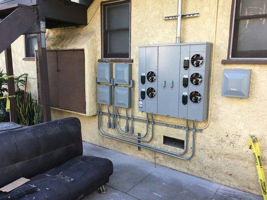 New meter panel for apartment in Inglewood, Ca