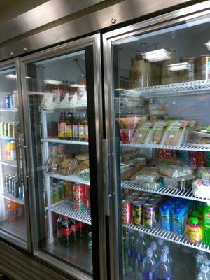 Refrigeration unit with food and drinks