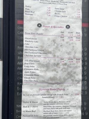 Outside menu 1/16/23