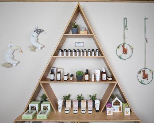 Bath + apothecary section with an assortment of options for your little one!