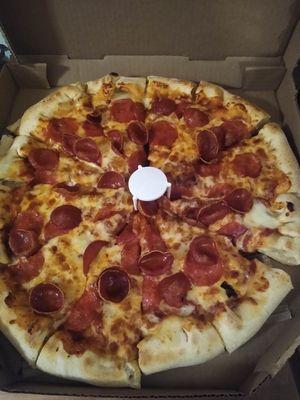 Double Play Pepperoni. Only enough meat to cover half. So sad.