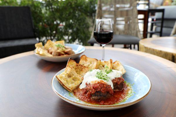 Front: Meatballs Al Forno
Back: Sausage Alla Nonna