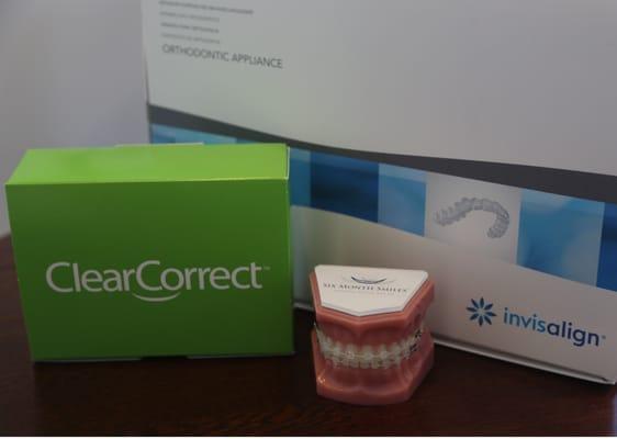 So many options for a straight smile! Clear Correct, Invisalign, 6 Month Smiles Cosmetic Braces and Metal Brackets. What fits u?