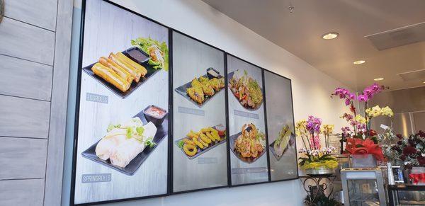 Graphic design, tv slideshow, digital menu for restaurant