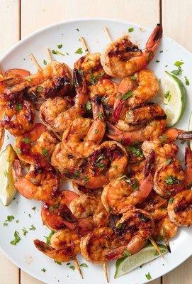 Grilled shrimp in foil packet