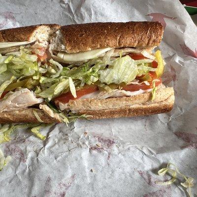 Double meat Oven Roasted Turkey hoagie