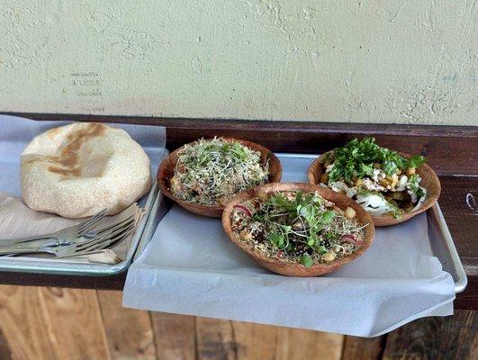 Dips and flatbread