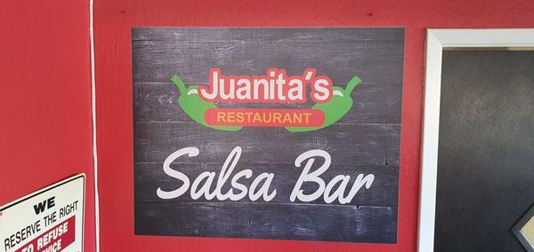 A genuine sign over the genuine Salsa Bar!