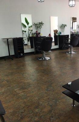 Inside the salon is very clean and beautiful