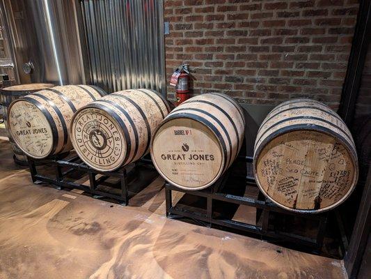 First whisky barrels distilled in Manhattan since Prohibition!