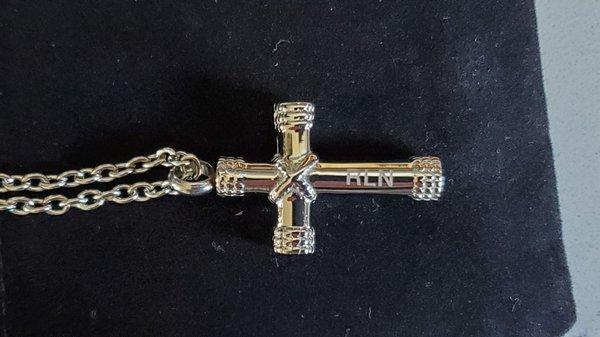 Engraved cross