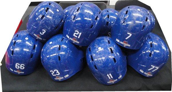 We have plenty og Game Used Playoff Helmets