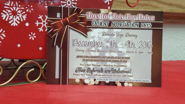 TOYS FOR TOTS TOY DRIVE - Cypress CA - Dr Youdeem http://www.yelp.com/events/details/sGou2y6C1TrwFTpR1QV7JQ?