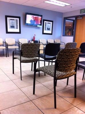 Inside of urgent care waiting room