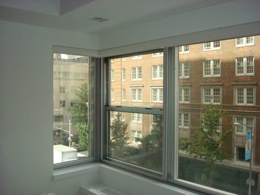 Cityproof Soundproof Windows combo stationary  and 3 panel sliding with 90 degree Corner Section - Upper Manhattan, NY