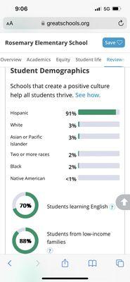 Test scores student demographics