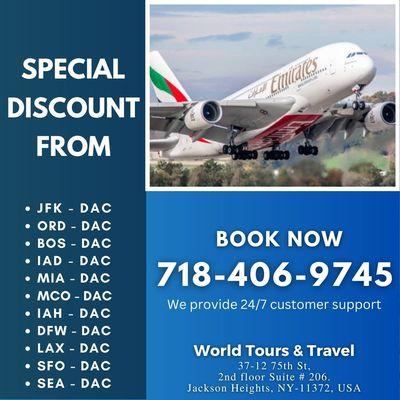 Special Discount | Emirates Airlines | Book Your Flight

We provide 24/7 customer support.
Call us today - 718-406-9745