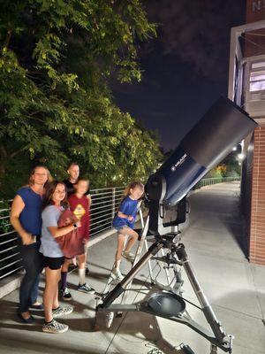 Free telescopes outside.