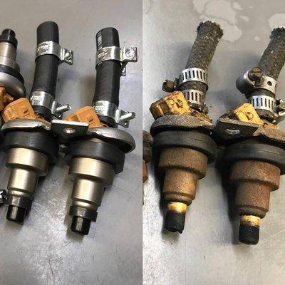 1986 VW Vanagon Fuel Injectors - Before and after