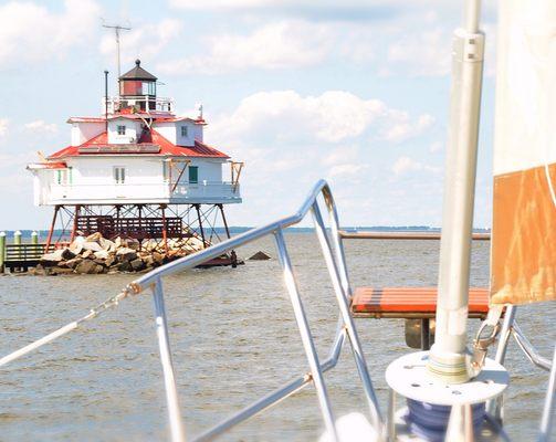 Sightsee Thomas Point Lighthouse on your cruise